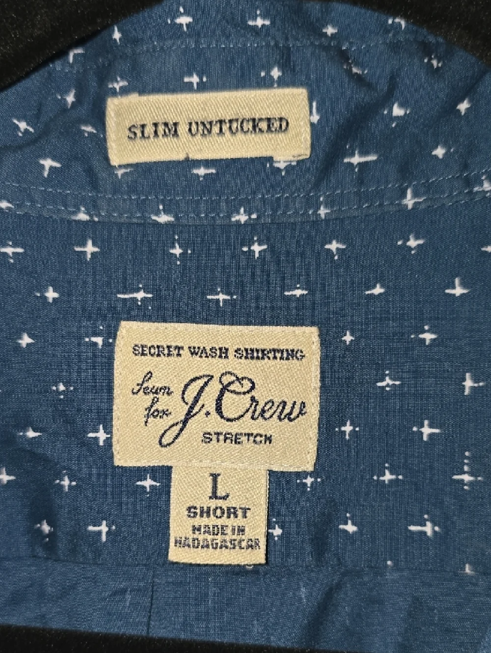 J. Crew Navy Blue‎ Dot Print Button-Down Shirt